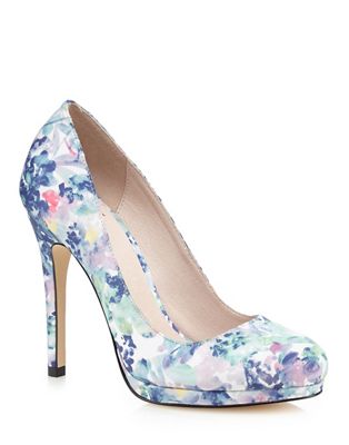 Faith Blue 'Cody' floral print court shoes